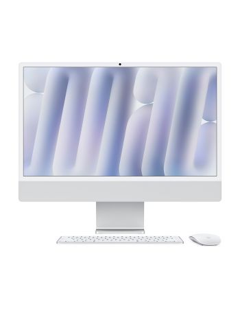 Apple iMac (M4, 8C CPU/8C GPU, 2024), 16 ГБ, 256 GB SSD, Silver (Серебристый)