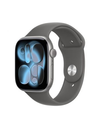 Apple Watch Series 11, 46 mm, Space Gray Aluminum Stone Gray Sport Band M/L