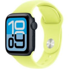 Apple Watch SE 3 40 mm, Midnight Aluminum Neon Yellow Sport Band (M/L)