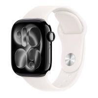 Apple Watch Series 11, 46 mm, Jet Black Aluminum Light Blush Sport Band M/L