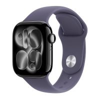 Apple Watch Series 11, 46 mm, Jet Black Aluminum Purple Fog Sport Band M/L