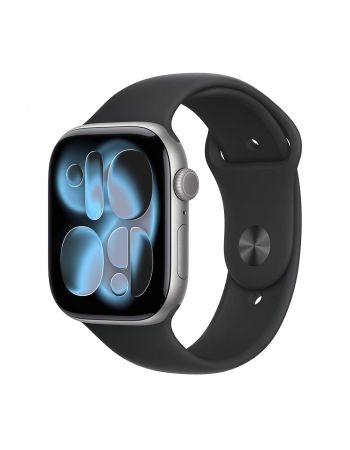 Apple Watch Series 11, 42 mm, Space Gray Aluminum Black Sport Band S/M