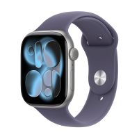 Apple Watch Series 11, 46 mm, Space Gray Aluminum Purple Fog Sport Band M/L