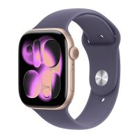 Apple Watch Series 11, 42 mm, Rose Gold Aluminum Purple Fog Sport Band M/L