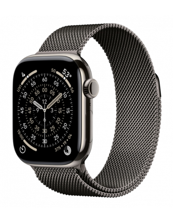 Apple Watch Series 11, 46 mm, Nalural Titanium GPS+Cellular, Slate Milanese Loop S/M