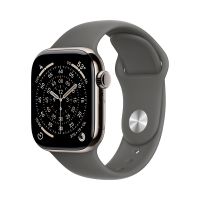 Apple Watch Series 11, 46 mm, Nalural Titanium GPS+Cellular, Stone Gray Sport Band S/M