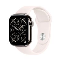 Apple Watch Series 11, 42 mm, Nalural Titanium GPS+Cellular, Light Blush Sport Band S/M