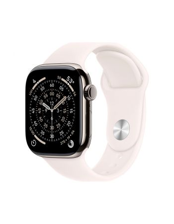 Apple Watch Series 11, 42 mm, Nalural Titanium GPS+Cellular, Light Blush Sport Band S/M