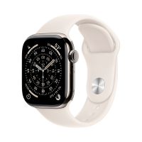 Apple Watch Series 11, 46 mm, Nalural Titanium GPS+Cellular, Starlight Sport Band S/M