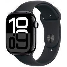 Умные часы Apple Watch Series 10 46 мм, M/L 140-245 мм, Aluminium Case GPS+Cellular, Jet Black