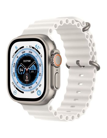Apple Watch Ultra GPS + Cellular, 49 мм, корпус из титана, ремешок Ocean белого цвета