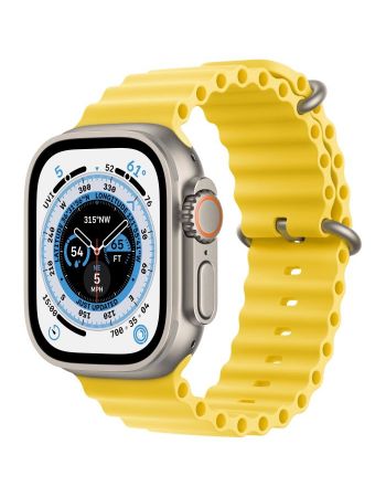 Apple Watch Ultra GPS + Cellular, 49 мм, корпус из титана, ремешок Ocean желтого цвета