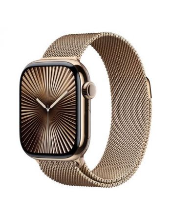 Apple Watch Series 10 46 мм, M/L (160–210 мм), Titanium Case GPS+Cellular, Milanese Loop, Gold (золото)