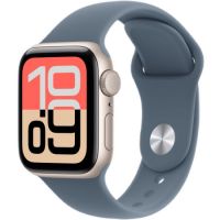 Apple Watch SE 3 40 mm, Starlight Aluminum Anchor blue Sport Band (S/M)