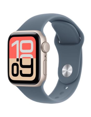 Apple Watch SE 3 40 mm, Starlight Aluminum Anchor blue Sport Band (M/L)