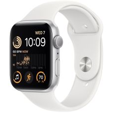 Apple Watch SE 2022, 40 мм, корпус из алюминия серебристого цвета, спортивный ремешок белого цвета