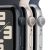 Apple Watch SE 2023, 44 мм, корпус из алюминия серебристого цвета, спортивный ремешок цвета «грозовой синий», размер S/M