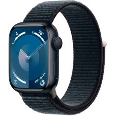 Apple Watch Series 9, 41 мм, корпус из алюминия цвета «тёмная ночь», нейлоновый ремешок цвета «тёмная ночь»