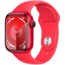 Apple Watch Series 9, 41 мм, корпус из алюминия цвета (PRODUCT)RED, спортивный ремешок цвета (PRODUCT)RED, размер M/L