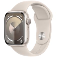 Apple Watch Series 9, 41 мм, корпус из алюминия цвета «сияющая звезда», спортивный ремешок цвета «сияющая звезда», размер M/L