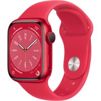 Apple Watch Series 8, 41 мм, корпус из алюминия цвета (PRODUCT)RED, спортивный ремешок цвета (PRODUCT)RED