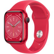 Apple Watch Series 8, 41 мм, корпус из алюминия цвета (PRODUCT)RED, спортивный ремешок цвета (PRODUCT)RED