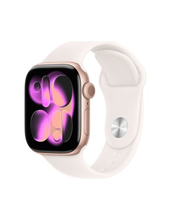 Apple Watch Series 11 42mm, Rose Gold Aluminum Case with Sport Light Blush