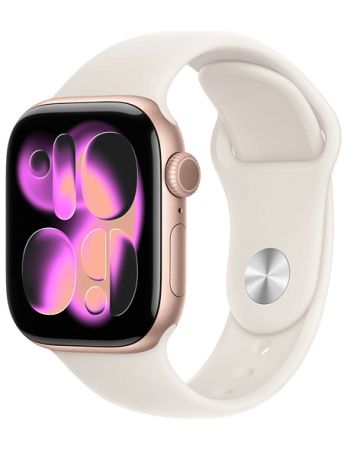 Apple Watch Series 11 42mm, Rose Gold Aluminum Case with Sport Starlight