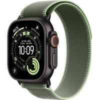 Apple Watch Ultra 3, Black Titanium Case with Green/Neon Trail Loop (S/M)