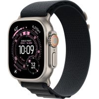 Apple Watch Ultra 3, Natural Titanium Case with Black Alpine Loop (M)