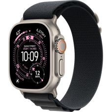 Apple Watch Ultra 3, Natural Titanium Case with Black Alpine Loop (L)