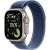 Apple Watch Ultra 3, Natural Titanium Case with Blue/Bright Blue Trail Loop (S/M)