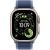 Apple Watch Ultra 3, Natural Titanium Case with Blue/Bright Blue Trail Loop (S/M)