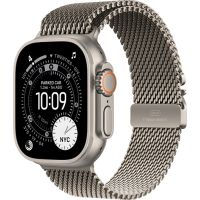 Apple Watch Ultra 3, Natural Titanium Case with Natural Titanium Milanese Loop