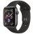Apple Watch Series 4, 40 мм, корпус из алюминия цвета «серый космос», спортивный ремешок черного цвета